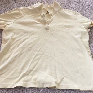5/$10 Studio Works Medium Yellow Y2K Polo T-Shirt